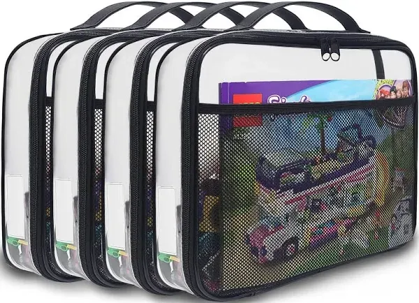 4 Packs PVC Zippered Blocks Set