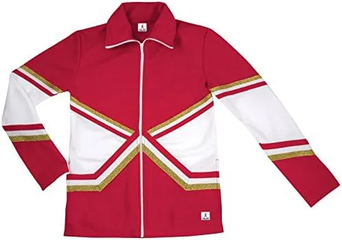 chassé Girls Metallic Double Knit Warm-Up Jacket for Cheerleaders - Adult Sizes