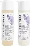 The Honest Company Silicone-Free Conditioner & 2-in-1 Cleansing Shampoo + Body Wash Duo | Gentle for Baby | Naturally Derived | Lavender Calm, 20 fl