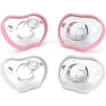 Flexy Pacifiers Pink-White / 0-3 Months / 4-Pack