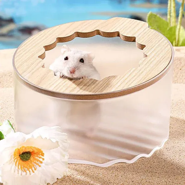 Hamster Sand Bath Box, Small Animal Bathroom & Digging Room, Hamster Litter Box, Easy to Clean, for Dwarf Hamster, Syrian Hamster, Gerbil and Other Small Animal