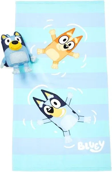 Bluey Kids' Bath Buddy and Towel Set