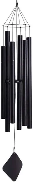 Music of the Spheres, Inc Pentatonic Bass Black Aluminum 90 in. Wind Chime