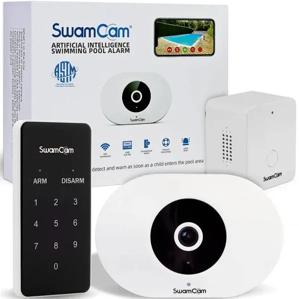 Pool Alarm Camera - ASTM F2208 Certified - Wifi + App Operated Pool Alarms fo...