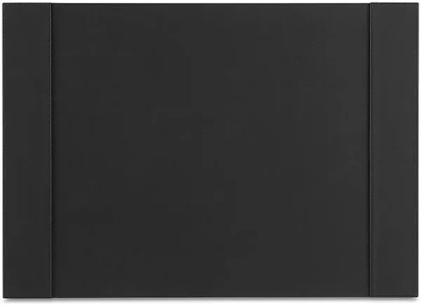 Staples Refillable Faux leather Desk Pad with Side Rail 24&#034; x 17&#034; Black 2/Pack