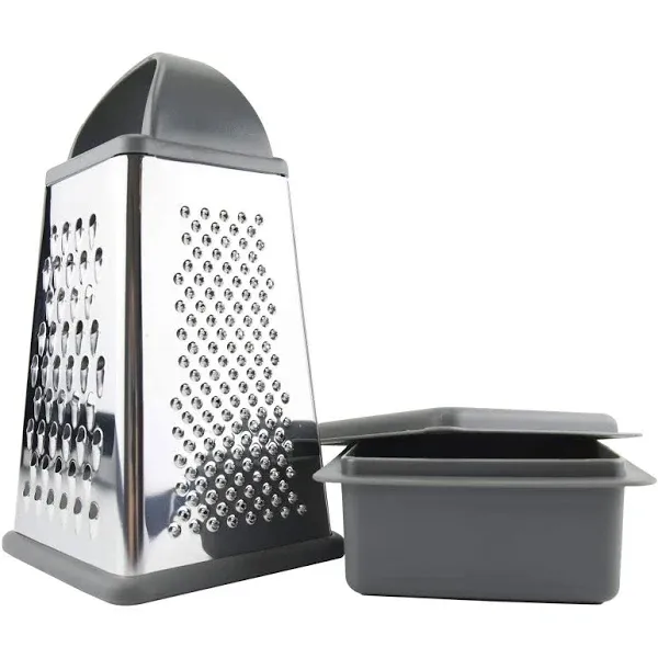 Tovolo 4-Sided Stainless Steel Box Grater with Storage Container