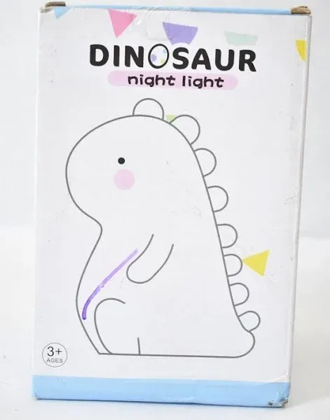 VSATEN Dinosaur Night Light for Kids Cute Color Changing Silicone Baby Night Light with Touch Sensor