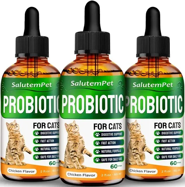 Cat Probiotic | Liquid Cat Probiotics for Indoor Cats | Cat Digestive Support | Probiotics for Cats Supplements | Natural Prebiotic for Cats | Liquid Probiotic for Cats | 2 Oz