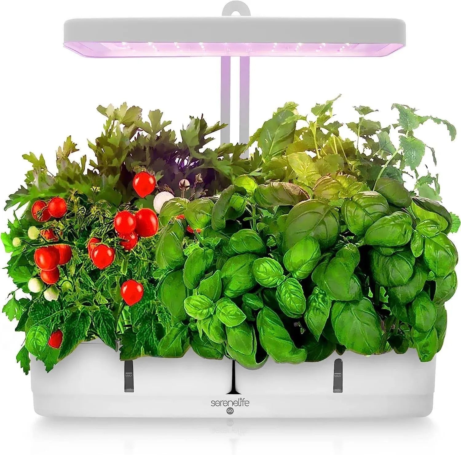 SereneLife Hydroponic Herb Garden 8 Pods, Indoor Herb Garden Kit, Seed Pod, Indoor Garden, Full-Spectrum Grow Light, Adjustable Height, Hydroponic