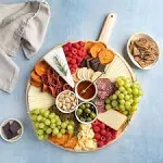 Sophistiplate Charcuterie Board with Placement Guide Best Gift for Housewarming & Foodies