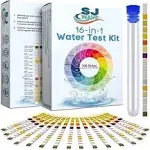 Sj Wave 16 in 1 Water Testing Kits for Drinking Water - High Sensitivity Drinking Water Test Kit -Test Strips Detect PH, Lead, Iron & Many|home W