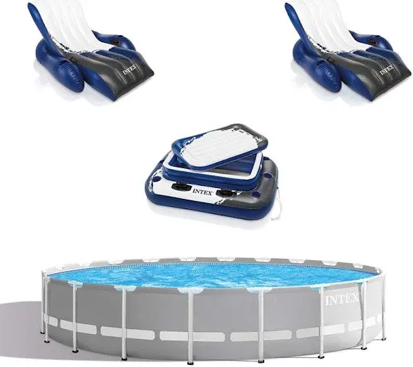 Intex 20ft x 52in Prism Frame Above Ground Swimming Pool Set with Filter Pump