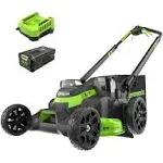 Greenworks 80V 25" Brushless Cordless Lawn Mower Battery and Charger Included