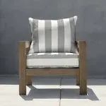 Honeycomb Outdoor Deep Seating Lounge Chair Cushion in Cabana Stripe Stone Grey 22405S-101A175