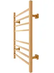 Sierra Towel Warmer, Polished Gold, Dual Connection, 8 Bars