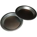 Two 9 inch Pie Pans a Heavy weight steel none stick bakeware set with even he...