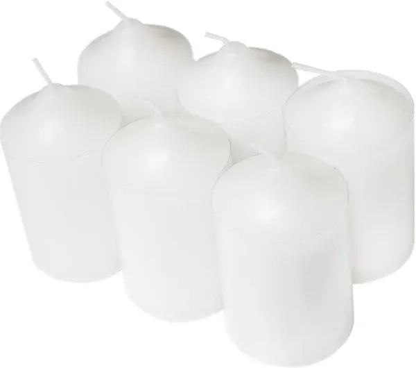 Super Z Outlet Unscented White Pillar Candles