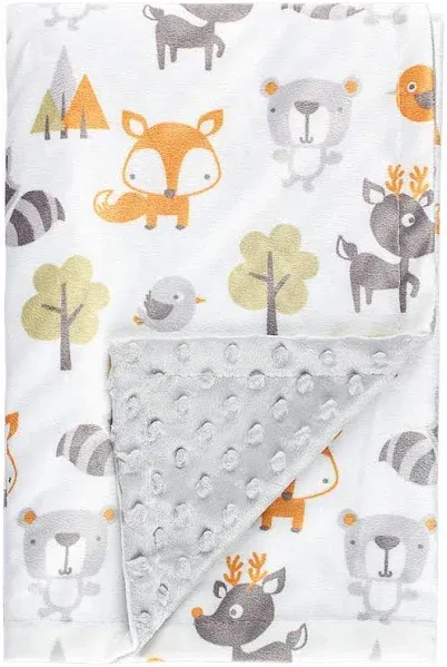 Baby Blanket for Boys Girls Unisex Soft Plush Nursery Blankets with Dotted Fox Bed Throws for Baby Crib Stroller Swaddle Receiving Blanket for Newborns