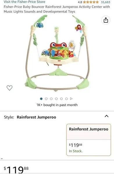 Fisher-Price ‎Rainforest Jumperoo  Activity Center (Seat Ring & Tube Poles Only)