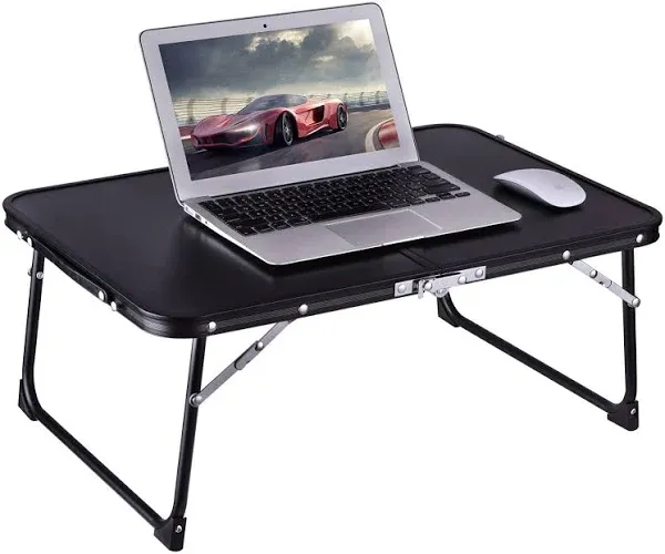 CHEERWELL Foldable Laptop Table, Bed Table for Study and Reading Lap Desk Table