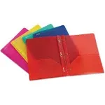 Oxford Two-Pocket Portfolio, Tang Fastener, 1/2" Capacity, Assorted Colors, 25/Box