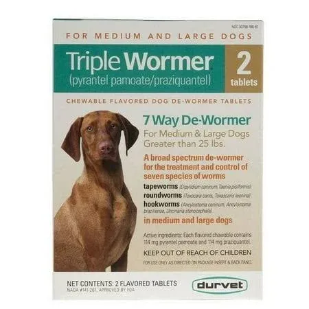 Durvet Triple Wormer for Large Dogs