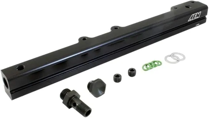 AEM 25-109BK Black High Volume Fuel Rail by AEM