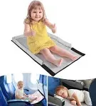 Toddler Airplane Bed - The Ultimate Airplane Travel Essentials for Kids | Portable Airplane Seat Extender for Kids | Perfect Airplane Bed for Toddlers and Kids - Grey