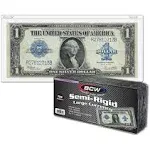 BCW Semi-Rigid Currency Holder - Large Bill (Pack of 50)