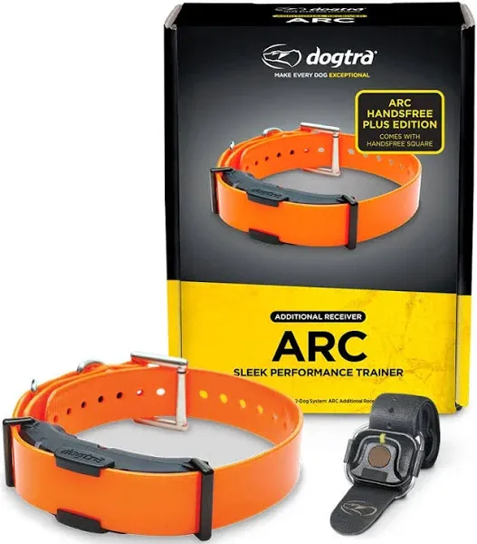 Dogtra ARC HANDSFREE Plus Additional Receiver Remote Dog Training E-Collar with HANDSFREE Square for Discreet and Precise Control Slim Ergonomic Rechargeable 3/4-Mile Range