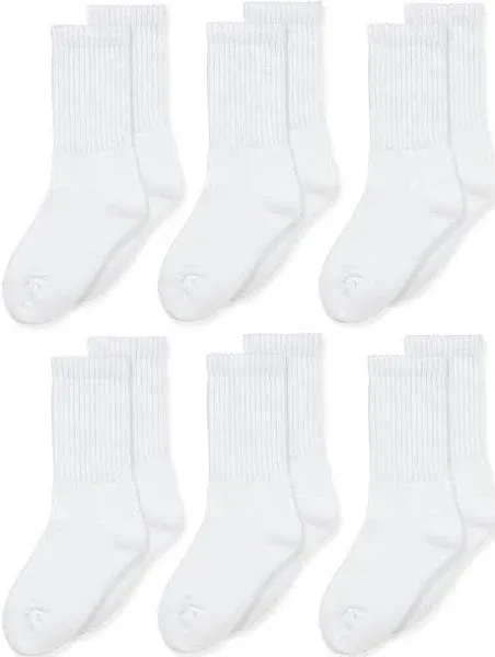 Jefferies Socks Seamless Toe Athletic Crew Socks 6-pack