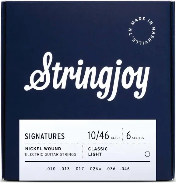 Stringjoy Signatures Balanced Light Gauge Electric Guitar Strings