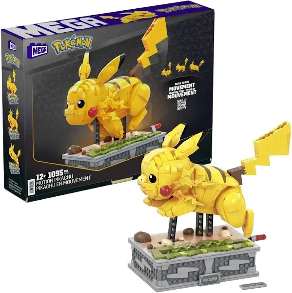 Mega Pokémon Building Toys Set Pikachu And Zubat With 40 Pieces, 2 Poseable And