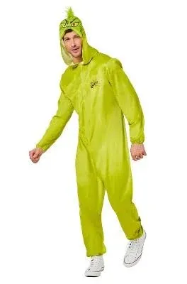 Dr Seuss Grinch Jumpsuit Adult Costume