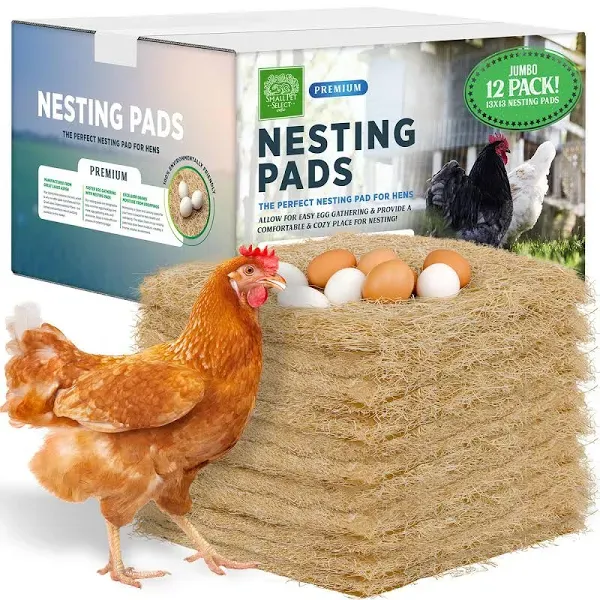 Small Pet Select Chicken Nesting Pads, 13x13-in, 12 Count