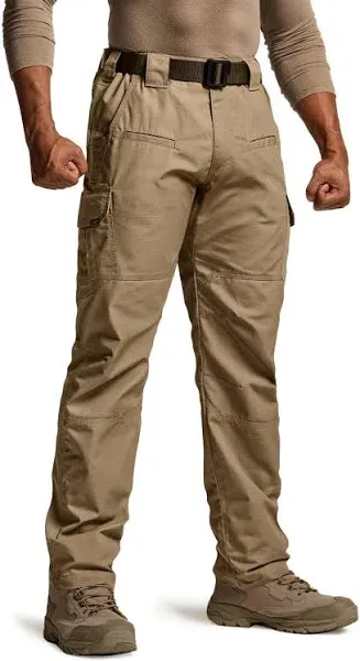 CQR Men's Tactical Pants, Water Resistant Ripstop Cargo Pants, Lightweight EDC Work Hiking Pants, Outdoor Apparel