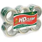 Duck - Heavy-Duty Carton Packaging Tape, 3" x 55yds, Clear - 6/Pack