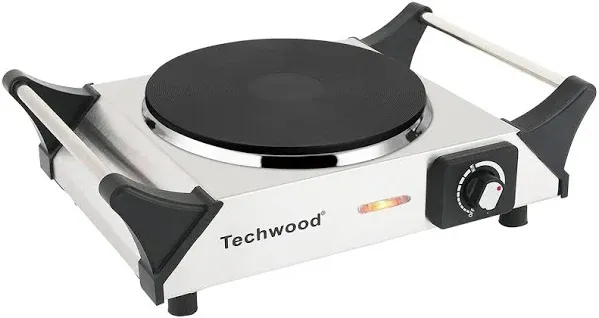 Hot Plate, Techwood Single Burner for Cooking, 1500W Countertop Electric Stov...