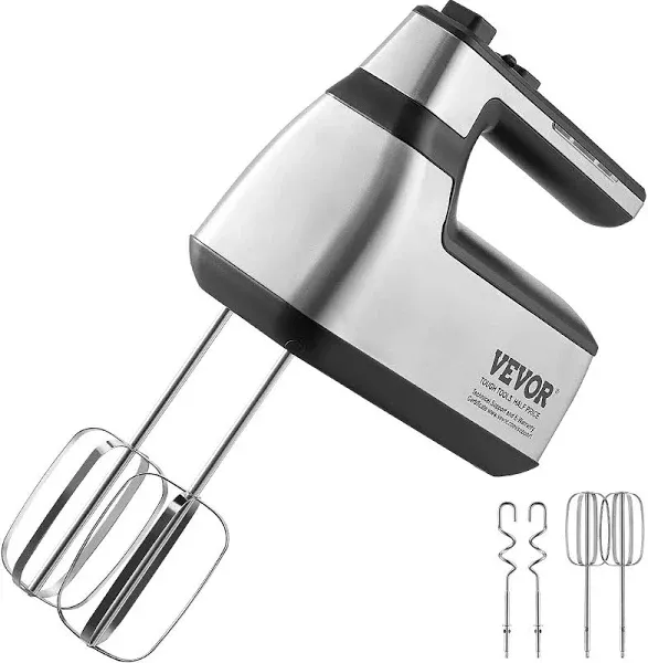 Cordless Electric Hand Mixer, 250W, Continuously Variable Electric Handheld Mixe