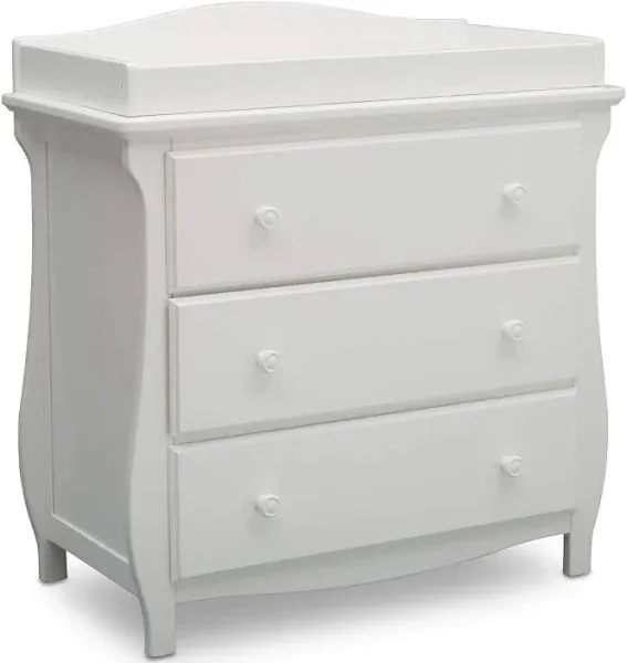 Delta Children Lancaster 3 Drawer Dresser with Changing Top and Interlocking Drawers