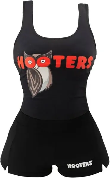 Hooters Girl Bar Tender Role Play Costume Uniform Outfit w/Tank Top Shorts Adult Womens