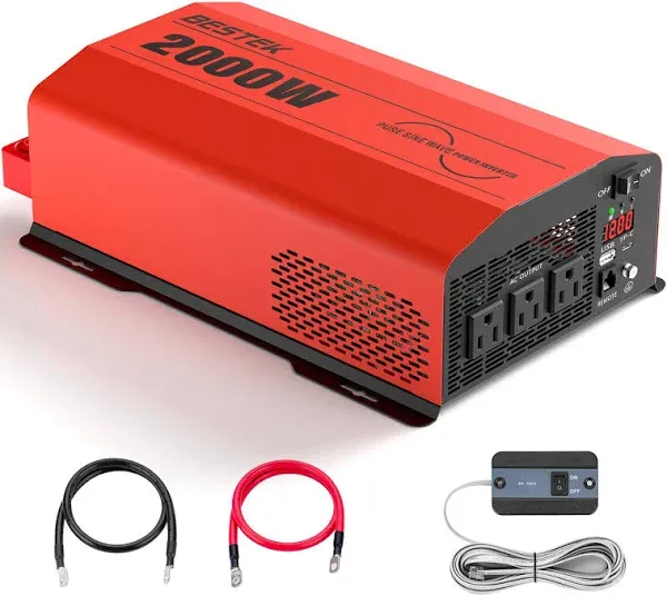 BESTEK 2000 Watt Pure Sine Wave Power Inverter