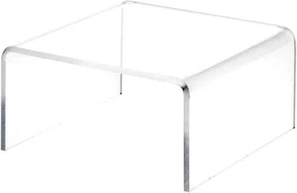 Plymor Clear Acrylic Square Display Riser H x D