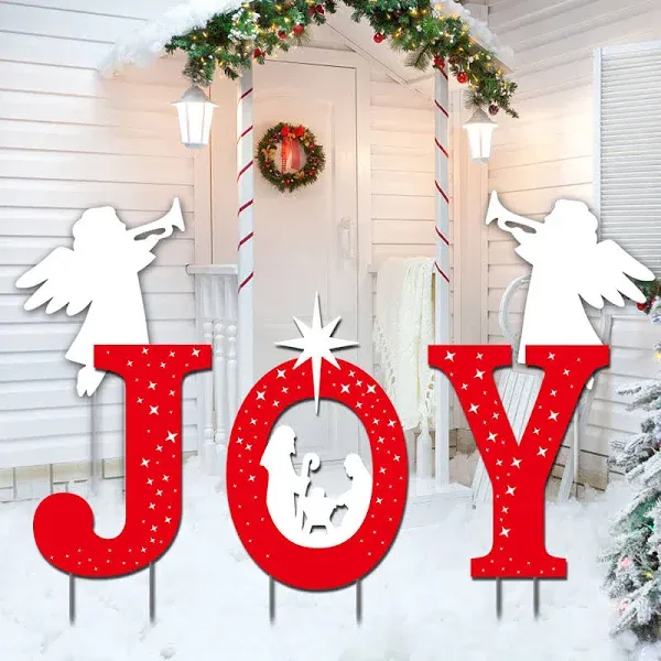 Unbrands Outdoor Christmas Decorations Joy Nativity Sets