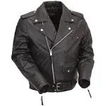 Premium Quality Men&#039;s Black 100% Pure Real Leather Motorcycle Jacket NFS 634