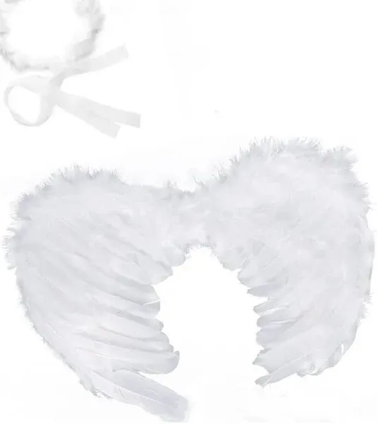 Angel Wings and Halo Headband for Cosplay Halloween Christmas Party Costumes