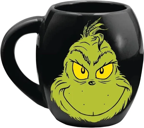 Dr. Seuss GRINCH Resting Grinch Face Heat Reactive Changing Coffee Mug Cup