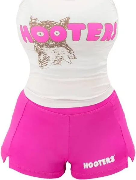 Ripple Junction Hooters Girl Waitress Role Play Costume Uniform Outfit w/Tank Top Shorts Adult Women's