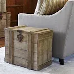 Ntials Decorative Trunk Victorian Style Agedwood Finish And Metal Accents With F