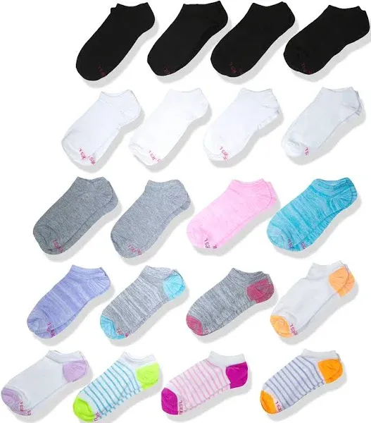 NWT Girls Medium Size 10 1/2-4 Hanes Extreme Value Socks No Show Socks